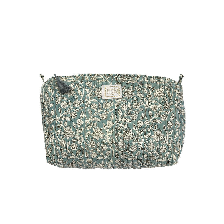 TASSEL PRINTED COSMETIC BAG Goa Blue Green