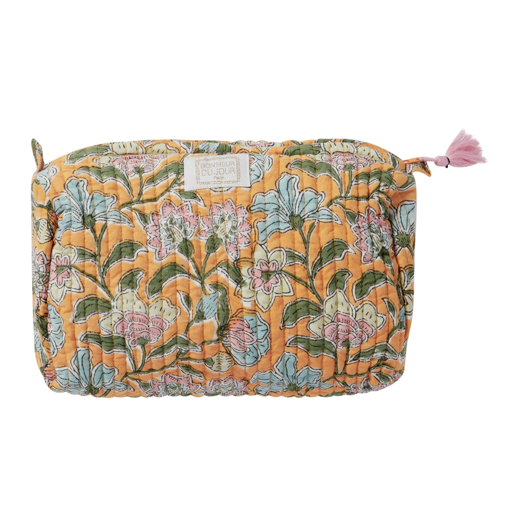 TASSEL PRINTED TOILETRY BAG Sakura Curry